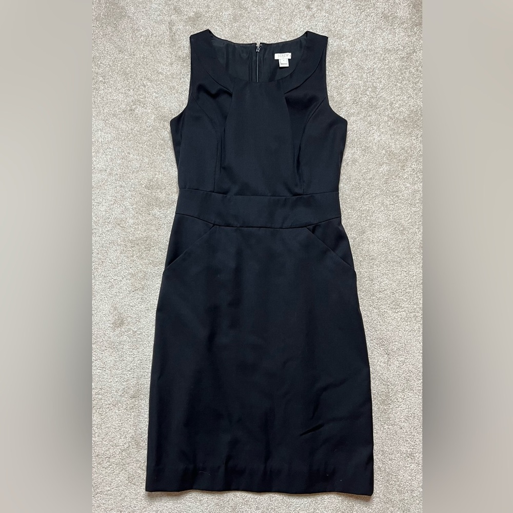 J.Crew black suiting dress Size 2